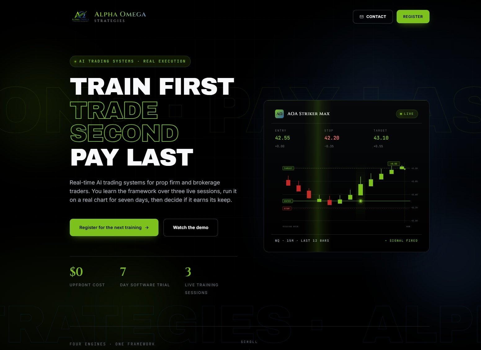 Alpha Omega — AI-powered algorithmic trading systems